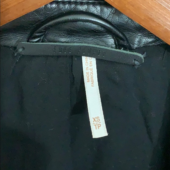 Free People Black Leather Moto Studded Jacket - Picture 6 of 8